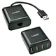 Lindy USB 2.0 Cat.6 Extender, 60m, 4 Port, Kovinsko ohišje, Črn