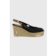 Sandale U.S. Polo Assn. Alyssa za žene, boja: crna, klin peta, ALYSSA016D