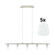 Eglo - LED luster na sajli MY CHOICE 5xE14/4W/230V hrom/bela
