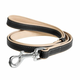 Usnjen pasji povodec Collar Soft - 122 cm, 13 mm - črno-bež