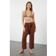 Trendyol Brown Woven Muslin Trousers