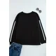 Trendyol Curve Black Stripe Detailed Oversize/Wide Fit Thin Knitted Sweatshirt