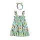 Mayoral Poletna obleka 3939 Zelena Regular Fit