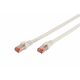 CAT 6 S-FTP patch cord, Cu, LSZH AWG 27/7, length 10 m, color white