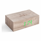 Siva lesena LED budilka Gingko Flip Click