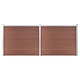 vidaXL Komplet ograjnih panelov WPC 353x146 cm rjav