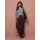 Sinsay - Široke pantalone sa zakrpama - mahagoni