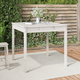vidaXL Vrtna miza bela 82,5x82,5x76 cm trdna borovina