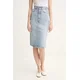 Jeans krilo Fiorucci Faded Heart Pocket Denim Midi Skirt