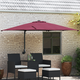 Vrtni suncobran Bordeaux Crvena 248,5 x 247,5 x 160 cm