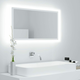 Greatstore LED kopalniško ogledalo belo 80x8,5x37 cm iverna plošča