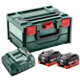 METABO basic set 2x akumulator LiHD 10.0 Ah + polnilec ASC 145 + Metabox (685142000)