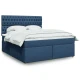 Box spring postelja z vzmetnico modra 180x200 cm blago - vidaXL - modra - 112.14 - 180 x 200 cm - vidaXL