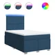 Vidaxl Box spring postelja z vzmetnico modra 120x190 cm blago