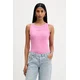 Tommy Jeans Crop top ženski iz bombaža z elastanom