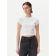 Calvin Klein Jeans Majica svetlo siva/bela