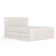 Bež boxspring postelja s prostorom za shranjevanje 140x200 cm Bergamo – Maison de Reve