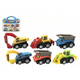Teddies Komplet mini plastičnih gradbenih strojev za avtomobile 5 cm 6 kosov v blistru