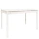 Vidaxl Vrtna miza bela 121x82,5x76 cm trdna borovina