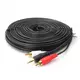 3G (85492) kabl 3.5mm stereo (muški) na 2 činca (muški) 15m crni