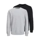 JACK & JONES Majica Bradley pegasto siva / črna