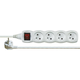 Emos Extension 250V, 4x socket, 5m, white