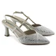 Mona shoes Ženske sandale na štiklu, Srebrne