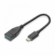 USB Type-C adapter kabel, OTG, type C - A M/F, 0,15m, 3A, 5GB, 3.0 Version, bl