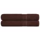 shumee vidaXL Brisače za savno 2 kos rjava 80x200 cm 360 g/m2 100% bombaž