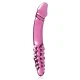 SuperLove Glass Perfect Double Dildo Pink