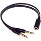Adapter za slušalke za računalnik, avdio stereo, ženski 3,5 mm/moški 2 x 3,5 mm