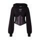 Dukserica Versace Jeans Couture za žene, boja: crna, s kapuljačom, s tiskom