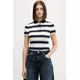 Tommy Jeans Majica ESSENTIAL modra/črna/bela