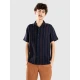 Brixton Bunker Waffle Stripe Shirt washed navy stripe