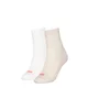 Womens Pumas Heart Short Crew Shirt Socks 2 pack, Beige, Size 39-42, Women