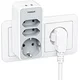 Tessan 330C vtični razdelilec, 1x Schuko + 2x Euro vtičnici, 1x USB-A, 1x USB-C (TS-330-C)