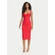 Elisabetta Franchi Cocktail obleka AB-002-67E2-V470 Rdeča Fitted Fit