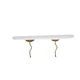 HANAH HOME Zidna polica Edera Gold White