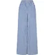 Womens Striped Loose Trousers White/Blue