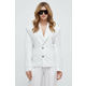 Sako Versace Jeans Couture boja: bijela, jednoredno zakopčavanje, s uzorkom