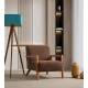 Atelier del Sofa Fotelja Lyke, Braon