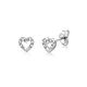 DIAMANT LETERNEL Uhani Ohrringe aus 375 Weißgold mit Diamant Herz-Design srebrna