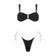 Acuarela Brand Bikini Royale U Bikini Set - Tie side črna