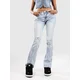 True Religion Becca Mid Rise Bootcut Flap Jeans mimosa w destroy