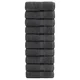 Vidaxl Premium brisače SOLUND 10 kos antracit 30x50 cm 600 g/m2