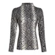 Karl Lagerfeld Majica ecru / svetlo rjava / črna