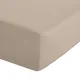 Svetlo rjava napenjalna rjuha iz perkala 90x190 cm Easy Iron Percale – Catherine Lansfield
