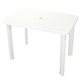 vidaXL Vrtna miza 101x68x72 cm plastika bela