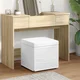 vidaXL Stolica Bela 41 x 41 x 40 cm Umetno Usnje in Umetno Leseno