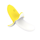 Lonely - punjivi, vodootporni, banana vibrator (žuto-bijeli)